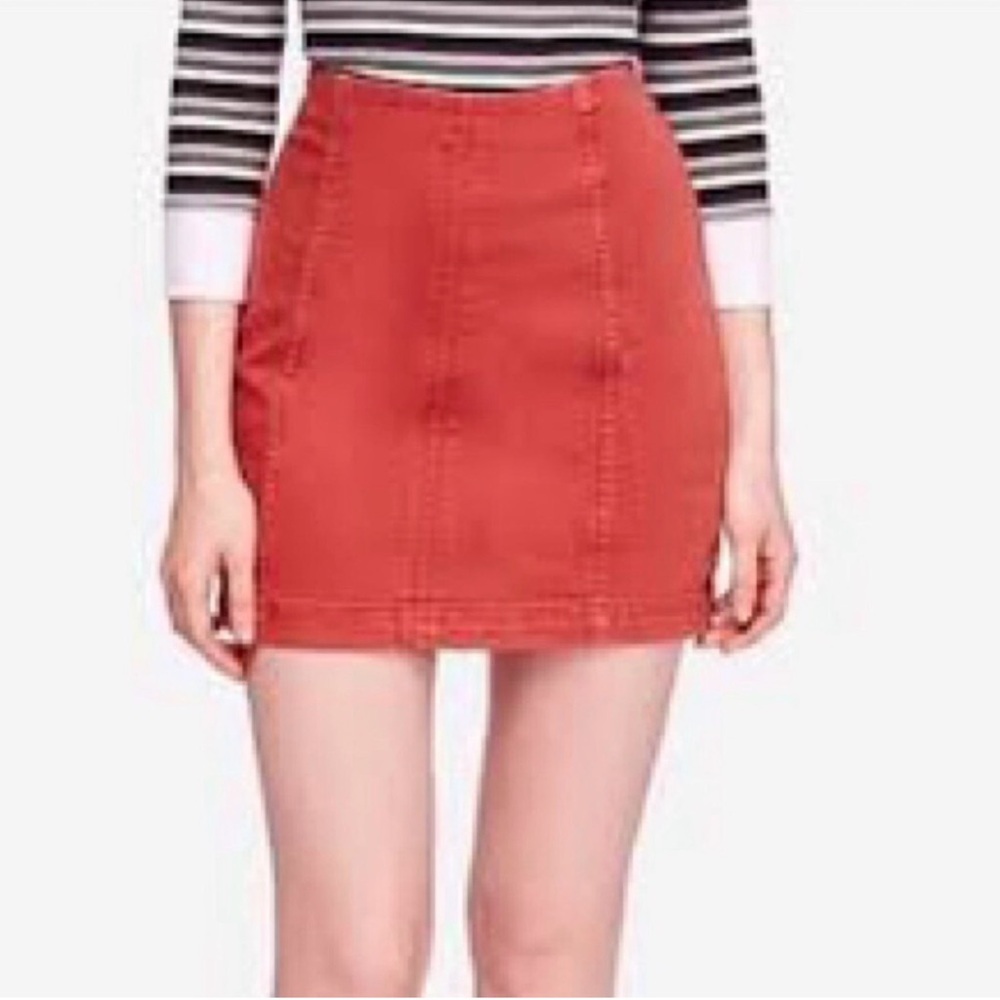 Free People Mini Skirt – Red | Size 4 | Excellent